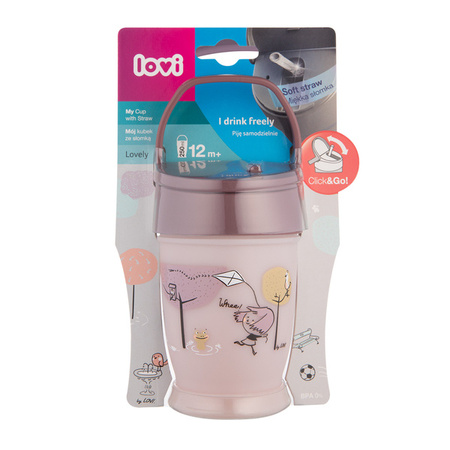 Lovi Freestyle Kubek ze słomką 250ml 12m+ 35/354 Lovely Girl