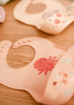 Sassi Śliniak silikonowy z kieszonką Ośmiornica