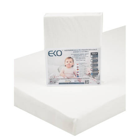 EKO Nieprzemakalne Prześcieradło Jersey Białe 70x140