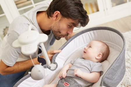 Tiny Love Wielofunkcyjny Leżaczek-Bujaczek z Funkcją Krzesełka 3w1 Grey