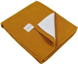 Kocyk Dzianinowy NatiMi KOC-04  Musztardowy