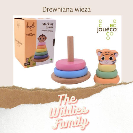 Joueco The Wildies Drewniana wieża małpka