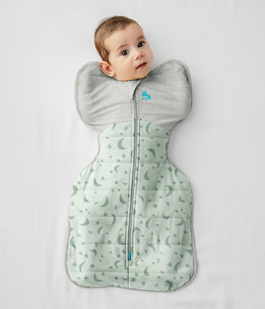 Love To Dream Otulacz Swaddle UP - XS - Oliwkowy, Księżyc - ETAP 1 Extra Warm