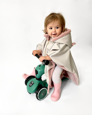 Piapimo Ponczo Samochodowe 75-105cm Szary / Różowy