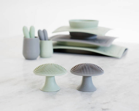 EZPZ Silikonowa Myjka Czyścik Do Naczyń Bez Bakterii Szary Szary