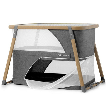 Kinderkraft Sofi Łóżeczko Turystyczne Z Funkcją Kojca 4w1 Grey