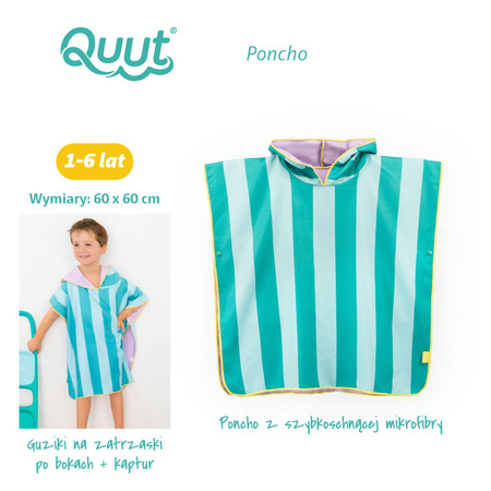 QUUT Dwustronne poncho kąpielowe dla dzieci Lagoon