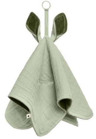 Bibs Cuddle Cloth Kangoroo Pieluszka Przytulanka z Zawieszką Na Smoczek Sage