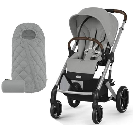 Cybex Balios S Lux 2.0 Wózek Spacerowy Stone Grey + Cybex Śpiworek Snogga Stone Grey