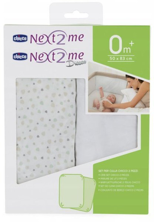 Chicco Prześcieradło do Next2Me 2szt. Light Grey