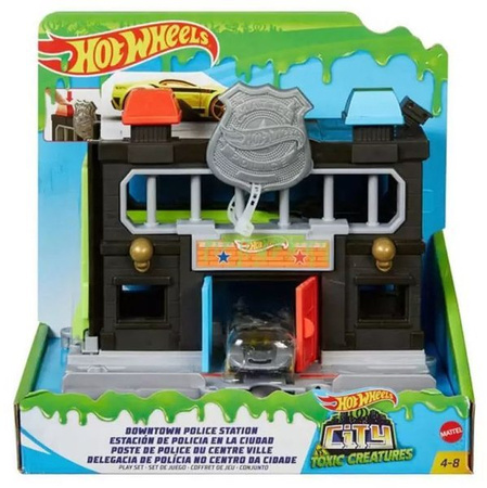 Hot Wheels City Toxic Creatures Posterunek policji Mały zestaw FRH28 GYP38