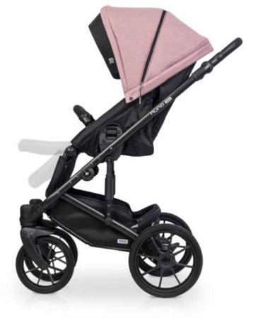 Riko Nuno Pro Wózek Głęboko-Spacerowy 2w1 z Miękką Gondolą Rose