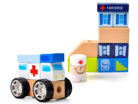 Brimarex Układanka Drewniana Szpital