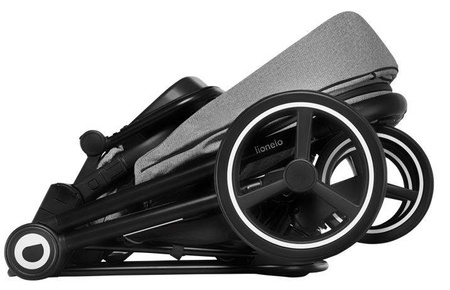 Lionelo Mika Wózek Głęboko-Spacerowy + Fotelik Samochodowy 0-13 kg 3w1 Grey Stone