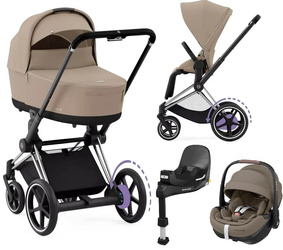 Cybex Mios 3.0 Wózek Głęboko-Spacerowy + Maxi-Cosi Pebble 360 Pro2 Fotelik Samochodowy + Baza