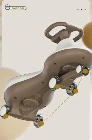 Babyhood BP-810C Jeździk Dziecięcy Beżowe Siedzisko