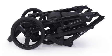 Kunert Tiaro Wózek Głęboko-Spacerowy 2w1 Róż + Kwiaty Biała Rama Koła Żelowe