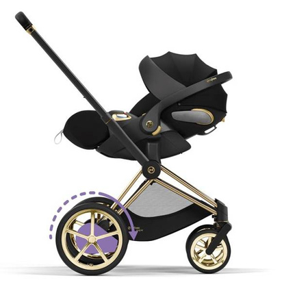 Cybex e-Priam 3.0 Wózek Głęboko-Spacerowy Rama + Tapicerka + Gondola 2w1 Black Wings by Jeremy Scott