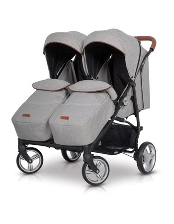 Easy Go Domino Wózek Bliźniaczy Latte