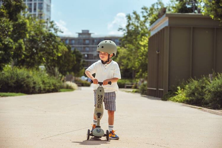 Scootandride Highwaykick 1 Jeździk i Hulajnoga 2w1 1-5 lat + Scootandride Kask S-M Olive