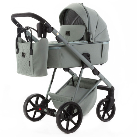 Adamex Delta Natura 4 Wózek Głęboko-Spacerowy Mint