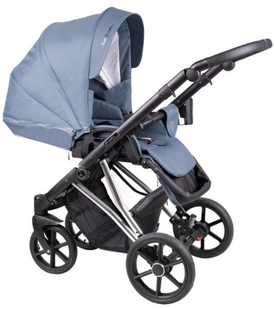 Coletto Craft Wózek Głęboko-Spacerowy 2w1 C-08 Czarno-Srebrna Rama