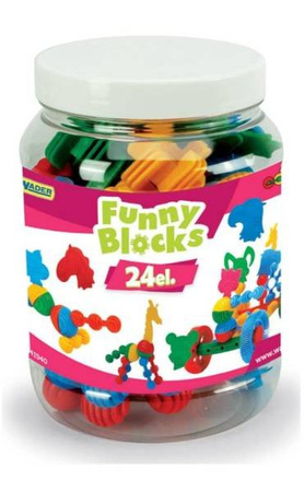 Wader Klocki Funny słoik 24 szt.