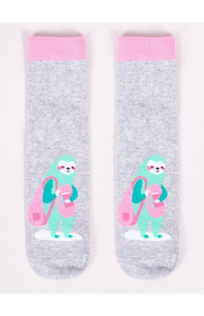 Yoclub! Skarpety Młodzieżowe School Animals Dziewczęce 35-38