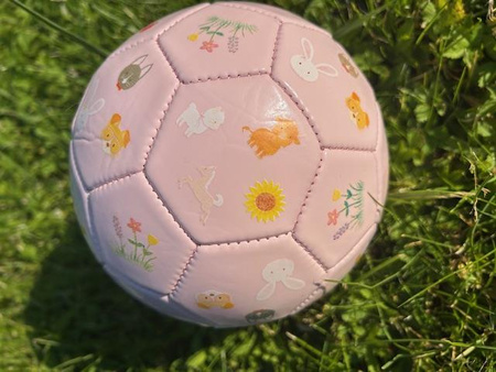 Happy World Piłka z imitacji skóry Safari pink