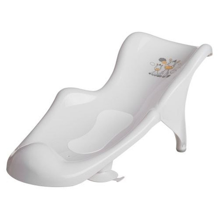 MALTEX Fotelik do kąpieli z matą Zebra biały