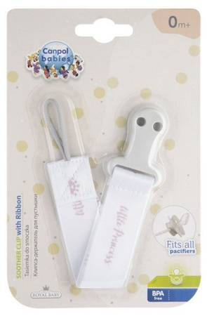 Canpol Babies Tasiemka Do Smoczka Uspokajającego Royal Baby 51/025 Pink