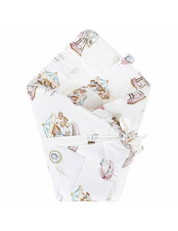 Bambusowy Rożek dla Niemowlaka Lunapark rozmiar 74x74 cm