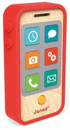 Janod Telefon Drewniany z Dźwiękami