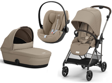 Cybex Melio Wózek Głeboko-Spacerowy Almond Beige + Cloud G I-Size