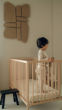 Lodger dwuczęściowa piżamka bawełniana beżowa Ciumbelle Ivory r. 74