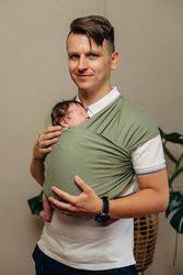 LennyLamb Chusta Do Noszenia Dzieci, Elastyczna - Rozmiar Standardowy 5.0m  (100% Bawełna) Sage