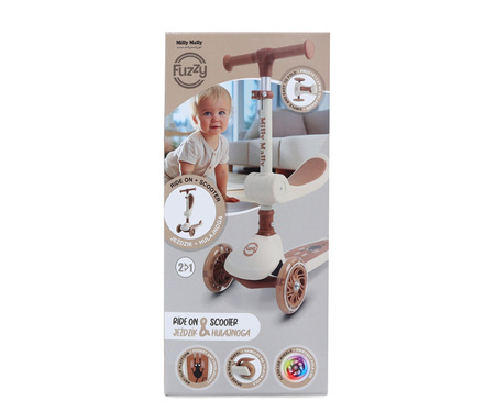 Milly Mally Fuzzy Trójkołowa Hulajnoga Balansująca z Siedziskiem Blue