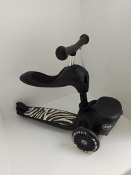 [OUTLET] Scootandride Highwaykick 1 Lifestyle 2w1 Jeżdzik i Hulajnoga Trójkołowa z Zamykanym Schowkiem 1-5 lat Zebra