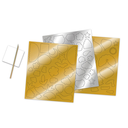 Janod Zestaw kreatywny Metalowe naklejki do wytłaczania Bollywood 7+