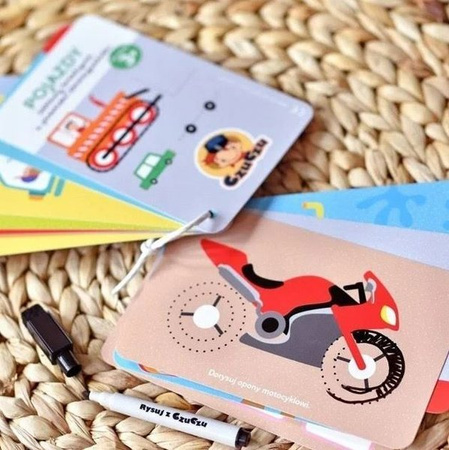 CzuCzu Pojazdy zabawy kreatywne z pisakiem zmazywakiem