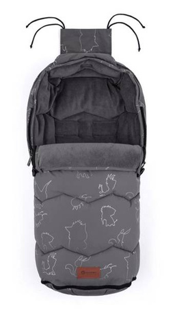 Petite&Mars Śpiworek Zimowy Warmy 4w1 Silvered Grey