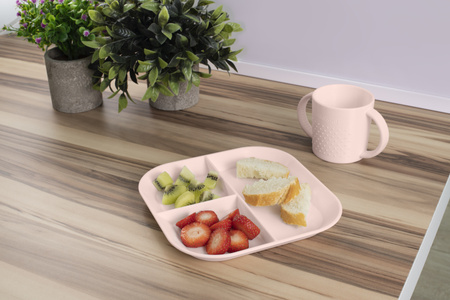 Miniland Zestaw Stołowy Dolce Do Karmienia Metodą BLW - Cukierkowy