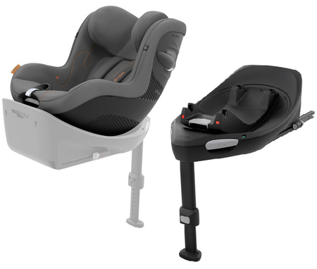 Cybex Sirona G I-Size Fotelik Samochodowy 0-20kg Lava Grey + Cybex Baza G Black