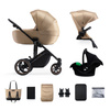 Kinderkraft Prime 2 PRO Wózek Głęboko-Spacerowy 3w1 Sandrose Beige + fotelik