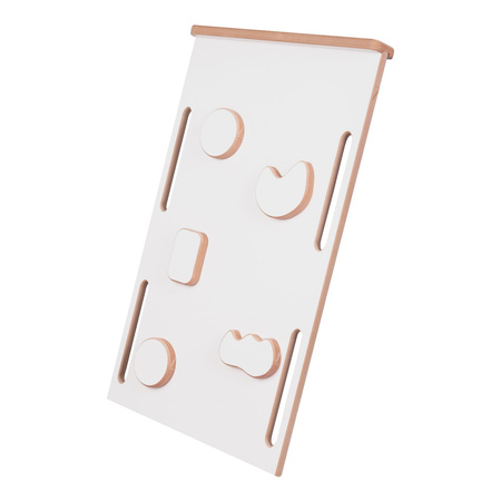 GUGI Bujak Montessori XL Drewniany z Ścianką Wspinaczkową / Zjeżdżalnią + Poduszka Beżowa