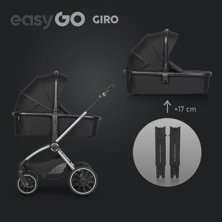 EasyGo Giro Wózek Głęboko-Spacerowy Ebony Black