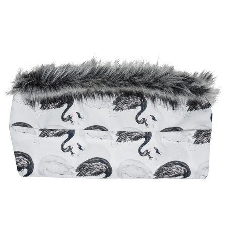 EKO Uniwersalna Mufka Do Wózka Białe Łabędzie