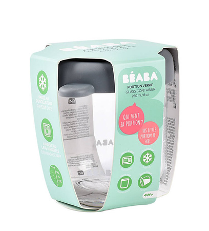 BEABA Pojemnik słoiczkek szklany z zamknięciem 250 ml Mineral