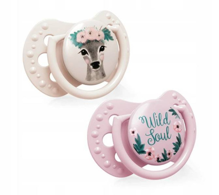 Lovi Smoczek Silikonowy Dynamiczny 0-2 M 2 Szt Wild Soul 22/881 Girl