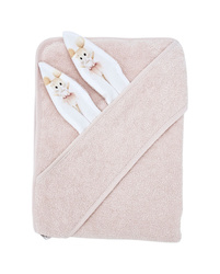 Eko Bawełniane Okrycie Kąpielowe Pudrowy Róż